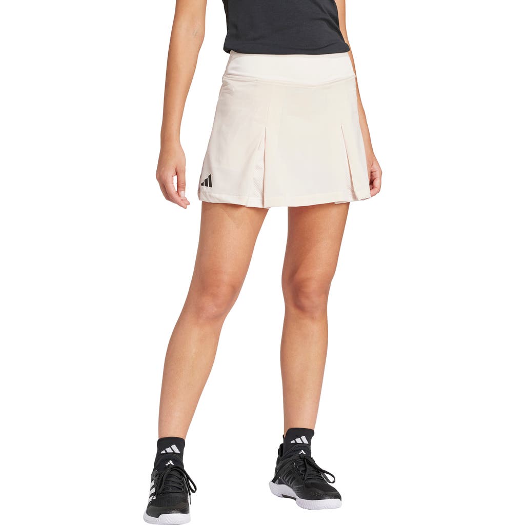 Shop Adidas Originals Adidas Club Tennis Pleat Skirt In Putty Mauve