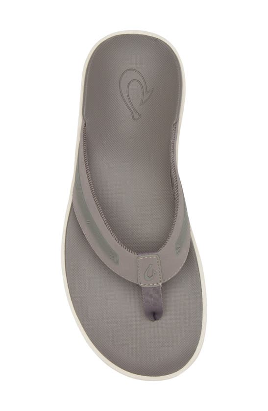 Olukai Leeward Flip Flop In Graphite / Graphite