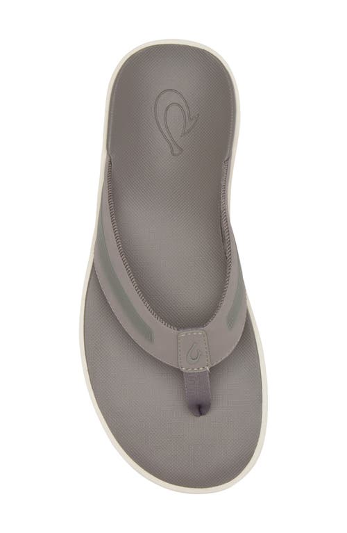 Shop Olukai Leeward Flip Flop In Graphite/graphite