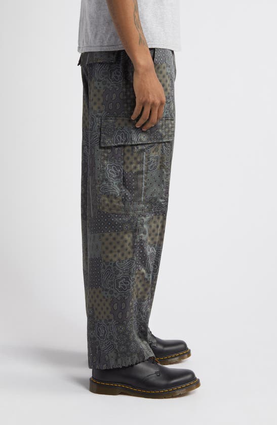 Shop Afield Out Paisley Utility Pants In Grey
