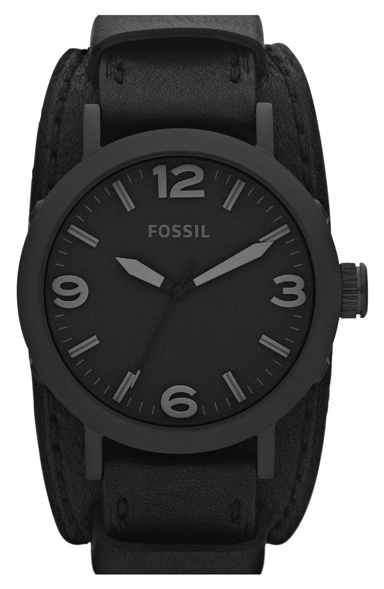 Fossil 'Clyde' Leather Strap Watch | Nordstrom