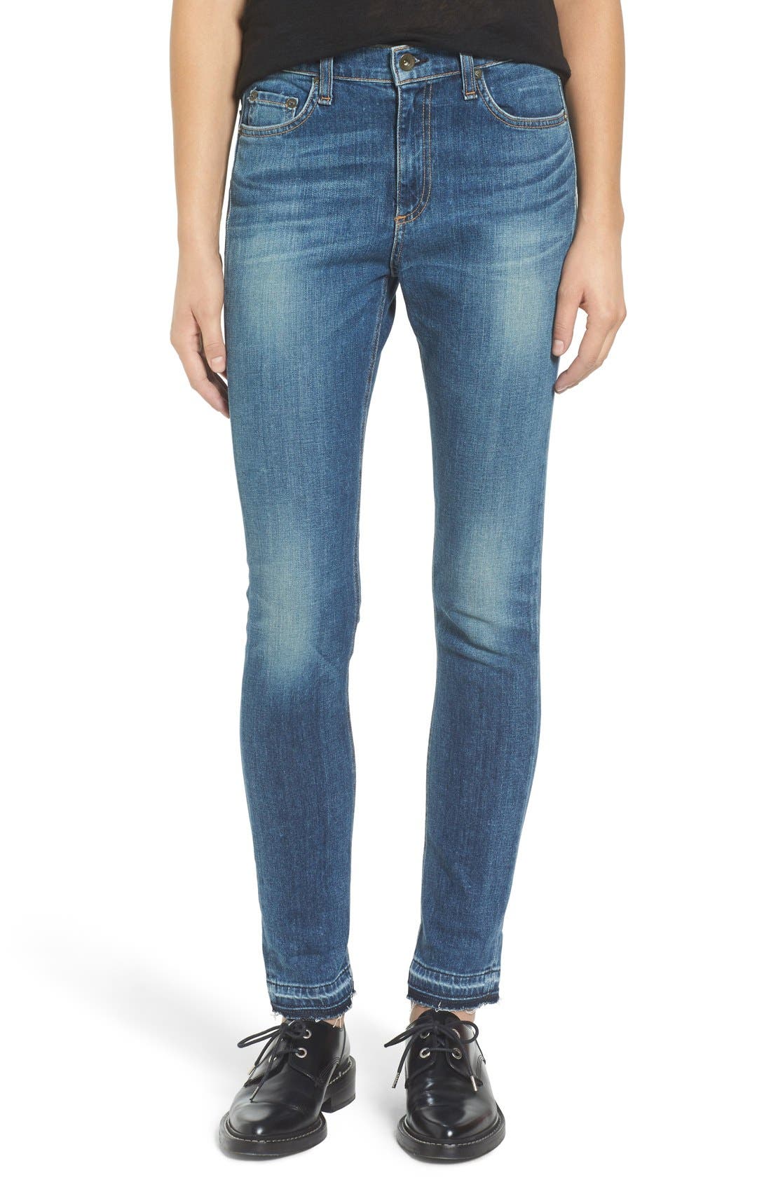 rag & bone/JEAN 'The Dre' High Rise Slim Boyfriend Jeans (Bainbridge