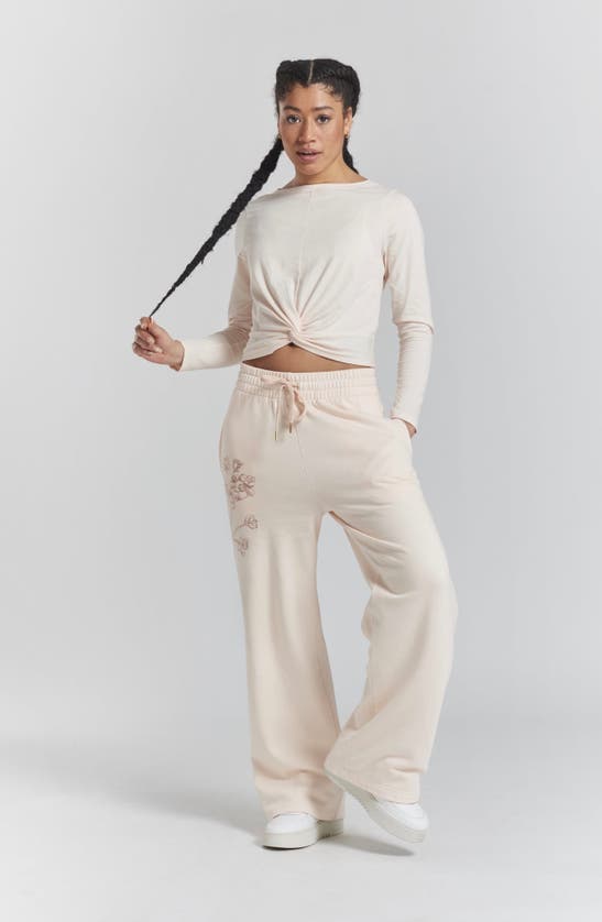 Peachaus Shobu Ethical-cotton Twist-front Top In Shoreline Peach