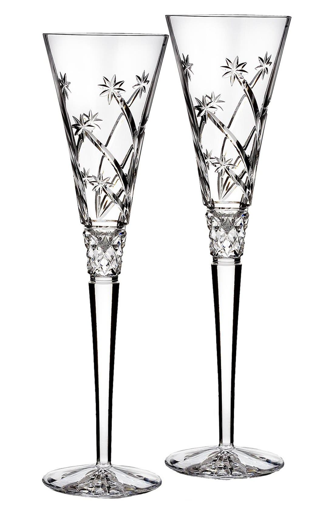 Waterford 'Wishes Believe' Lead Crystal Champagne Flutes (Set of 2