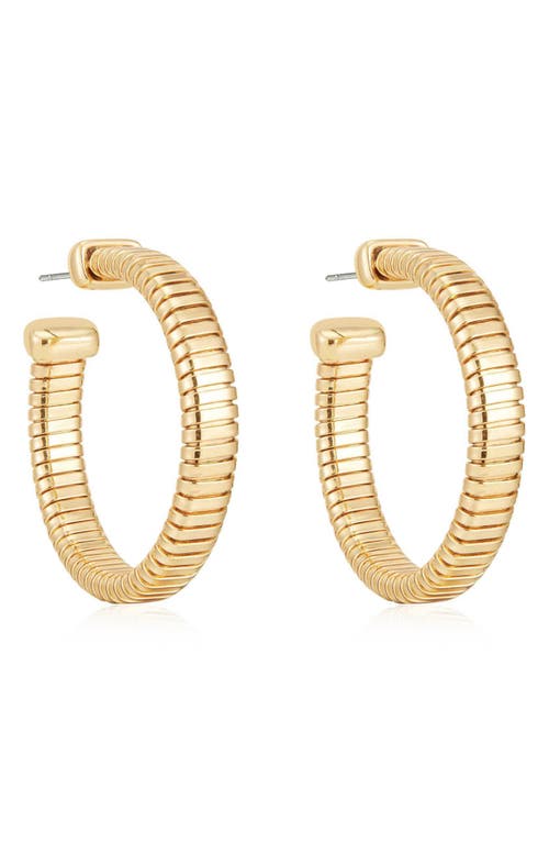 Shop Ettika Your Essential Flex Hoop Earrings In Gold