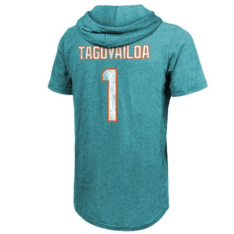 Majestic Threads Tua Tagovailoa /aqua Miami Dolphins Vintage Player Name &  Number 3/4-sleeve Fitted T-shirt At Nordstrom in Blue for Men