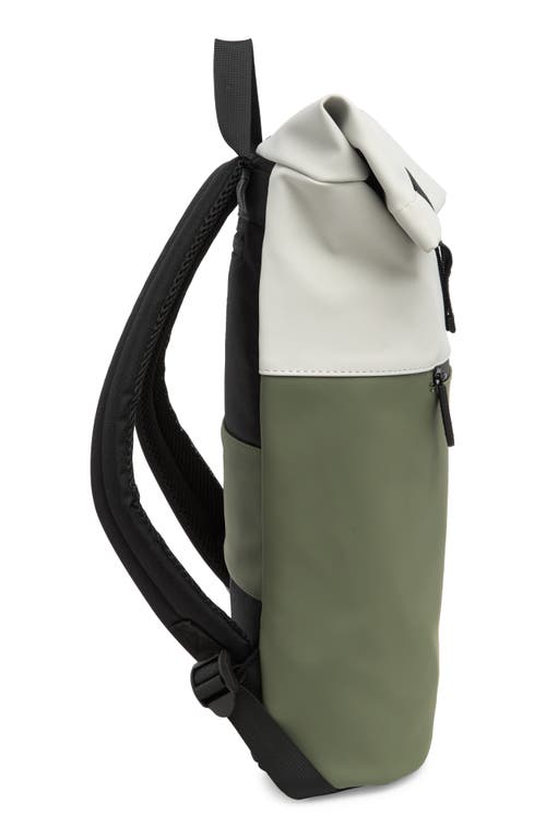 Shop Duchamp Rubberized Two-tone Rolltop Backpack In Grey/green