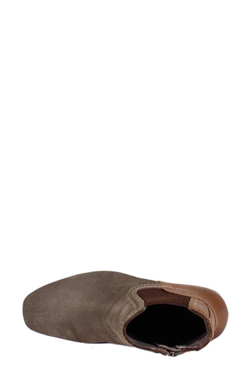 Shop Diba True Drum Roll Wedge Chelsea Boot In Taupe/cognac