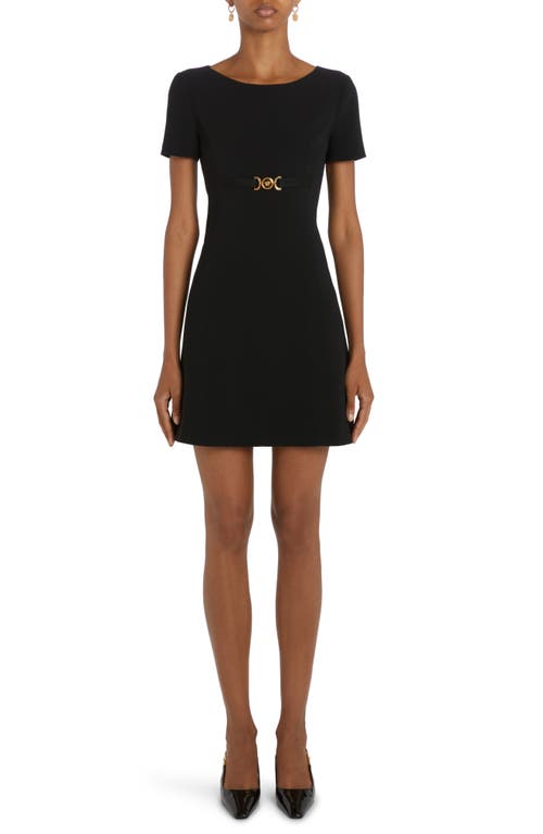 Versace Medusa Belt A-Line Minidress Black at Nordstrom, Us