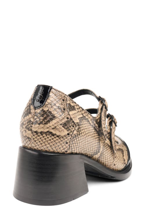 Shop The Office Of Angela Scott Miss Amelie Mary Jane Pump In Snake Print