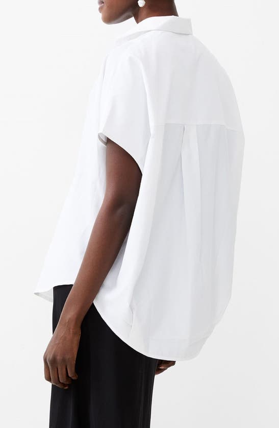 Shop French Connection Popover Poplin Shirt In Linen White