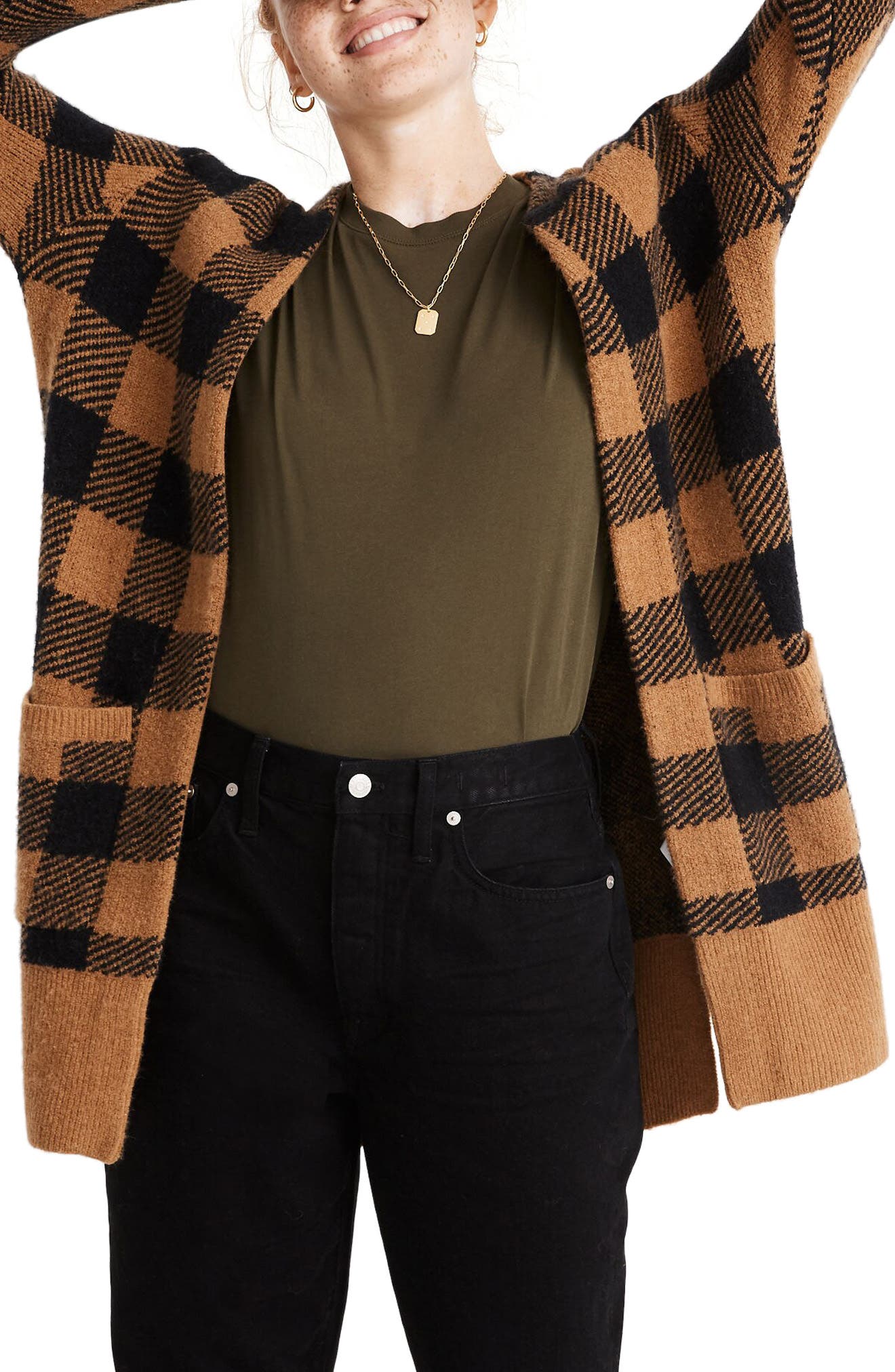 madewell buffalo check sweater