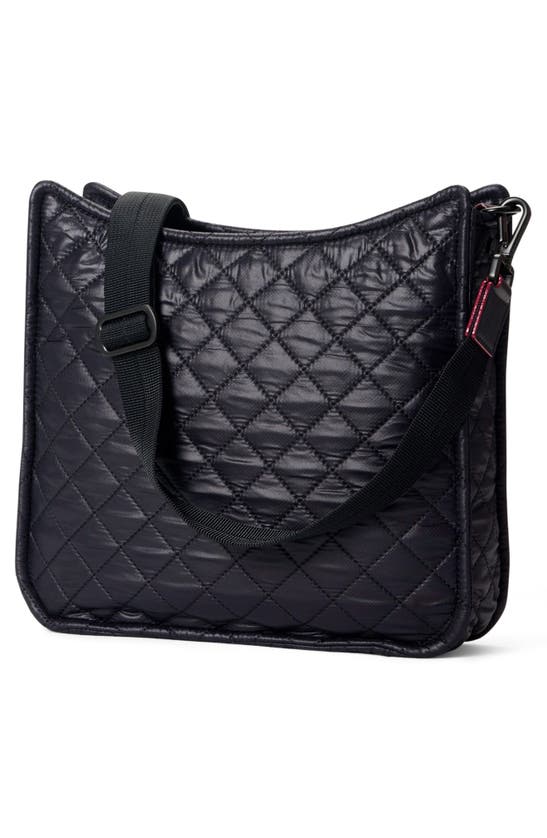 Shop Mz Wallace Box Quilted Nylon Crossbody Bag In Black