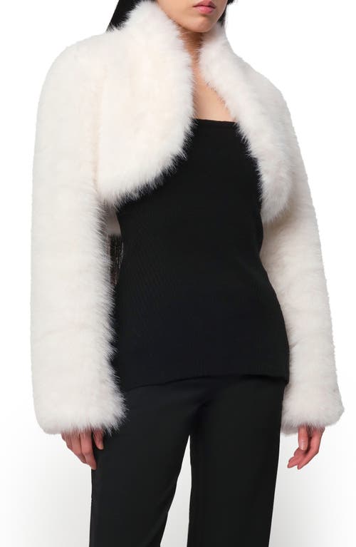 Shop Apparis Odette Pluche™ Faux Fur Bolero In Blanc