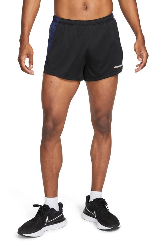 Shop Nike Dri-fit Track Club 3-inch Running Shorts In Black/ Summit White