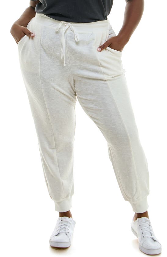 Nina Leonard Novelty Joggers In Neutral