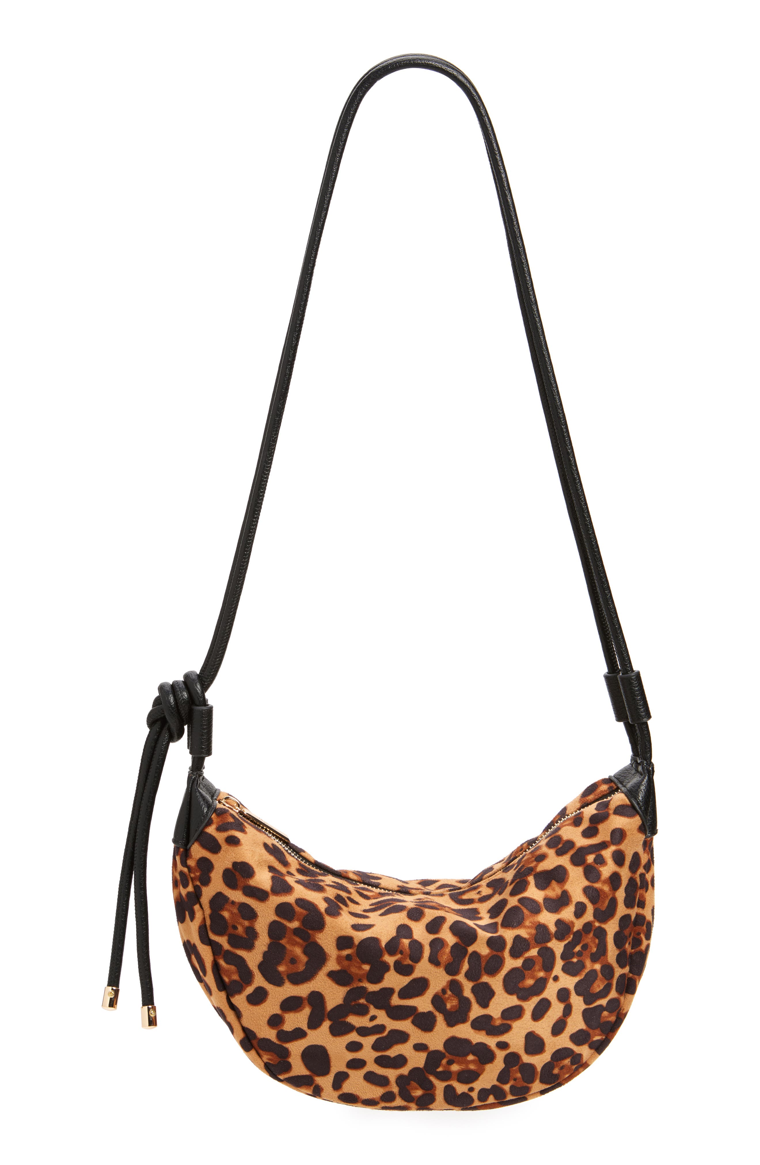 Mali + Lili Convertible Sling Bag In Tan/leopard