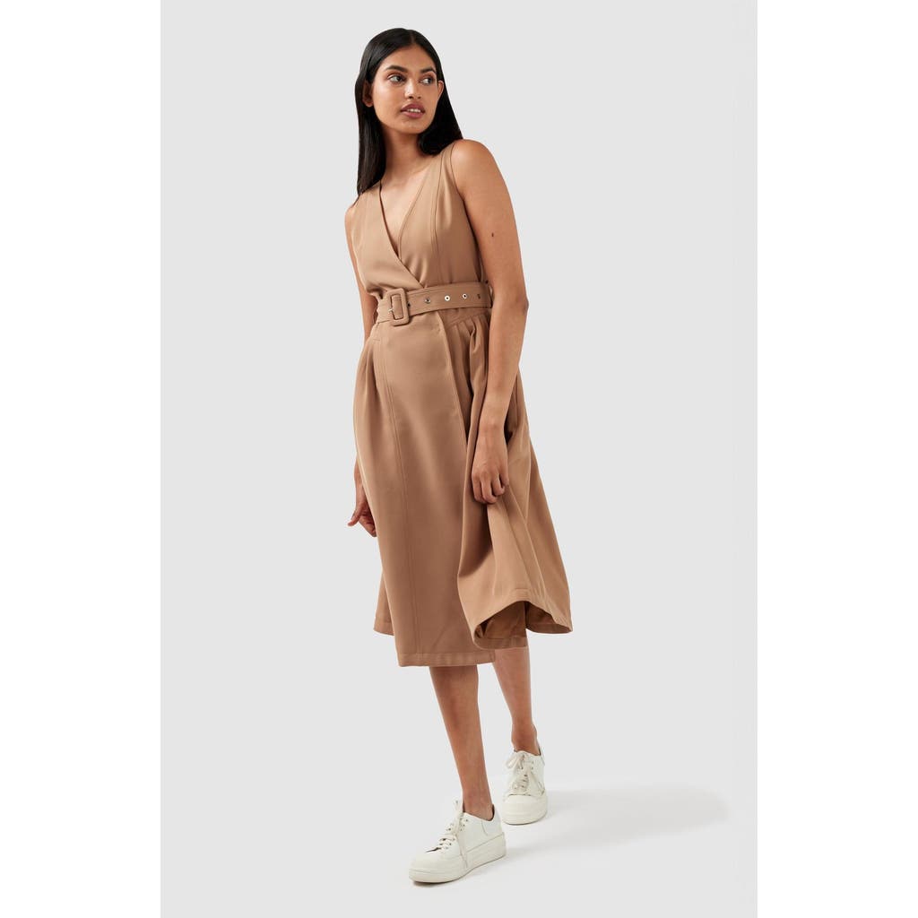 Belle & Bloom Miss Independence Midi Dress In Camel