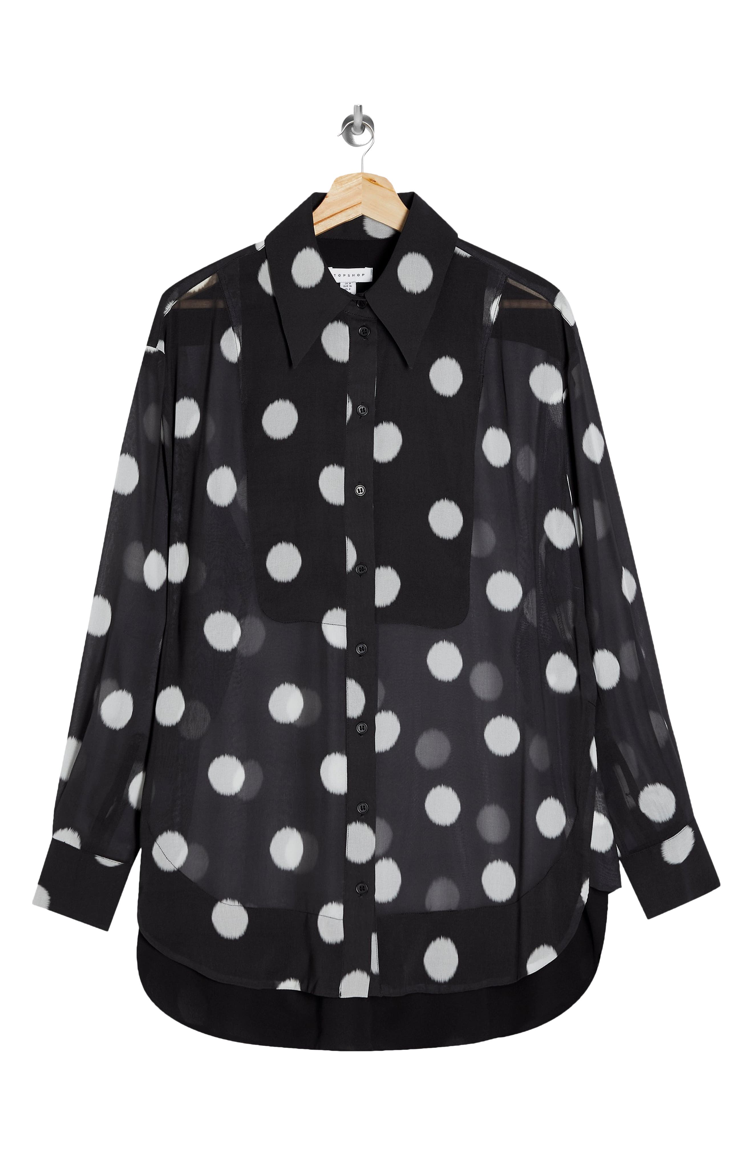 topshop polka dot blouse