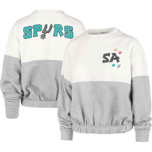 Women's '47 Cream San Antonio Spurs 2022/23 City Edition Take Two Bonita Sweatshirt