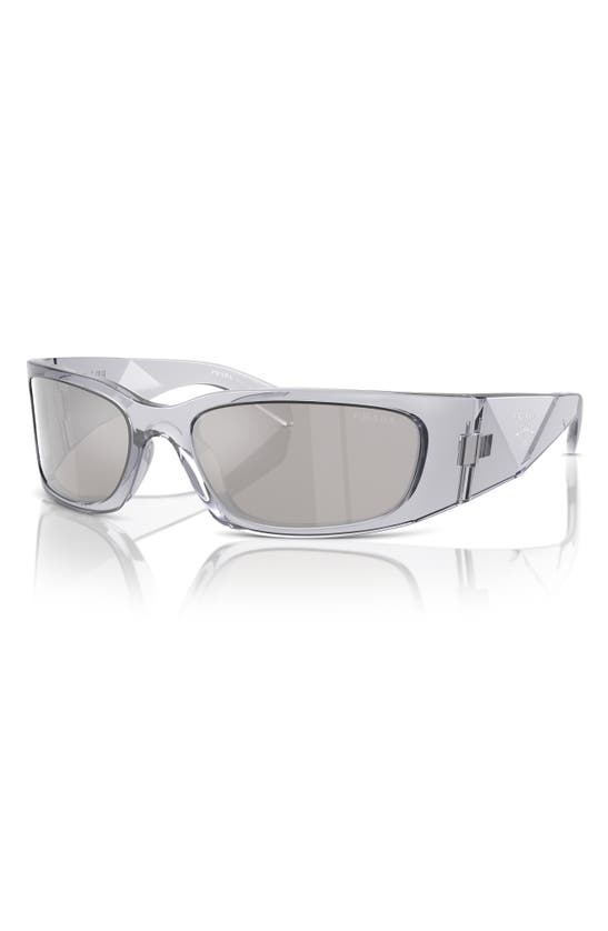 Shop Prada 60mm Butterfly Sunglasses In Transparent Grey