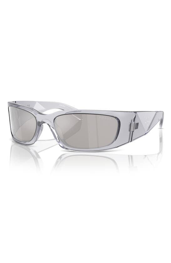 Prada 60mm Butterfly Sunglasses In Transparent Grey