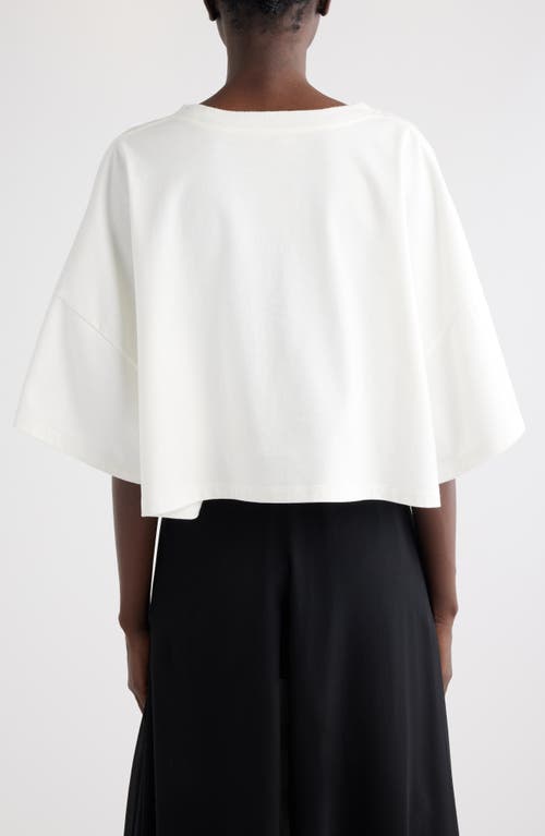 Shop Chloé Oversize Crop Graphic T-shirt In White