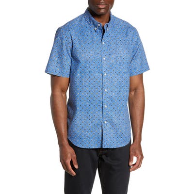 Reyn Spooner Java Flowers Regular Fit Shirt, Blue