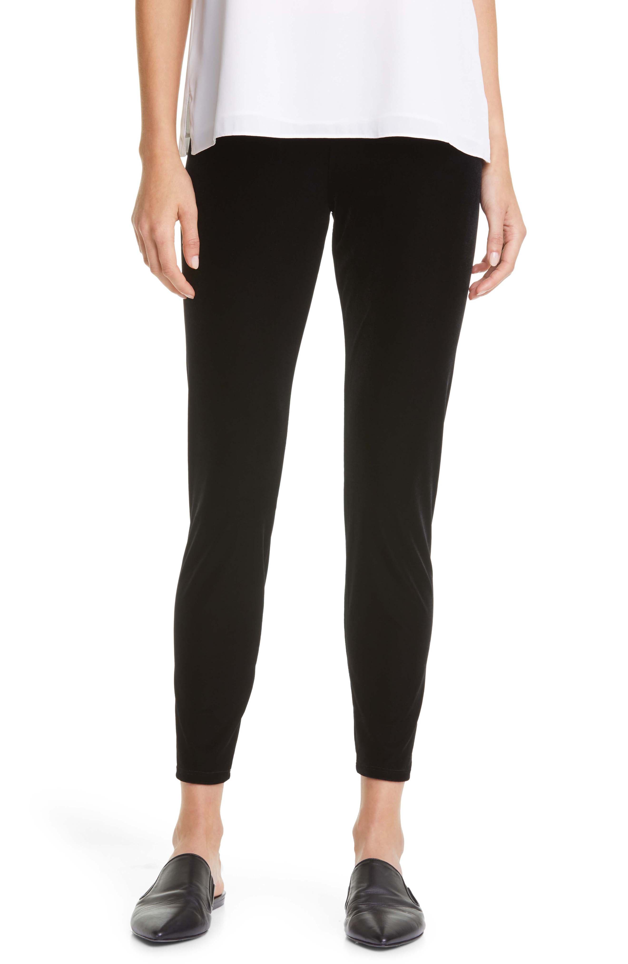 EILEEN FISHER VELVET ANKLE LEGGINGS,193481524957