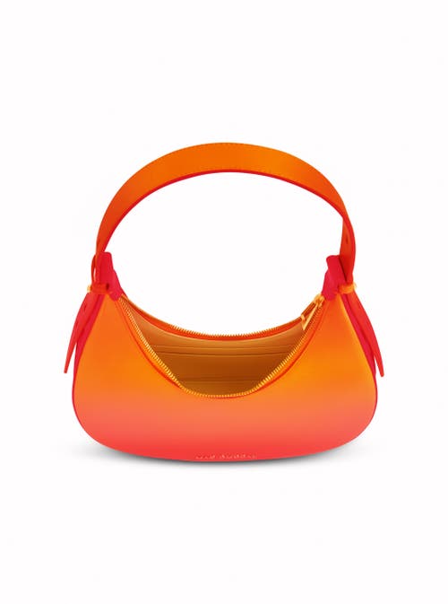 Mac Duggal Ombre Leather Hobo Shoulder Bag In Sunset Ombre