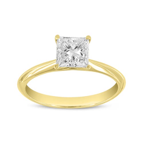 Luvmyjewelry Galina 14k Yellow Gold Princess Cut Lab Grown Diamond Engagement Ring