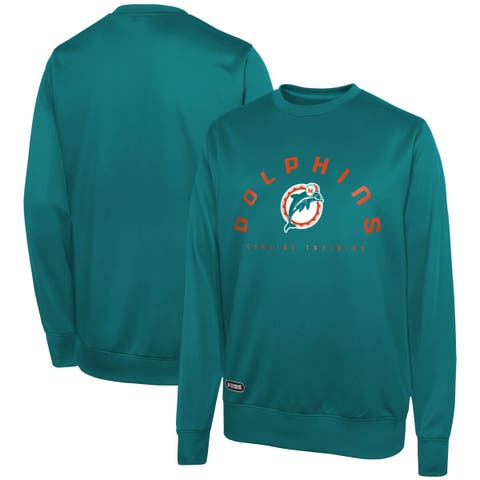 Men's Nike Aqua Miami Dolphins Lightweight Performance Hooded Long Sleeve T-Shirt Size: Small