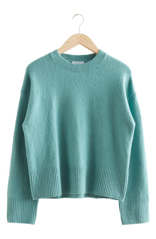 & Other Stories Mock Neck Sweater in Dusty Blue