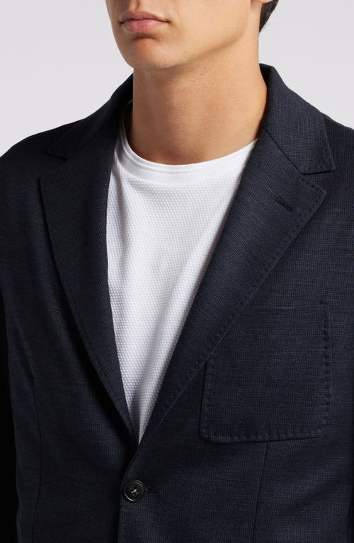 Shop Canali Impeccabile Solid Knit Sport Coat In Navy