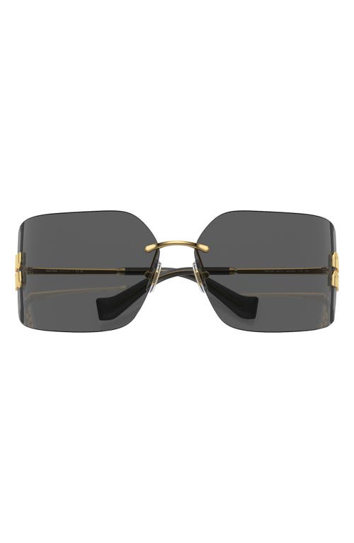 Shop Miu Miu 80mm Oversize Irregular Sunglasses In Gold/grey