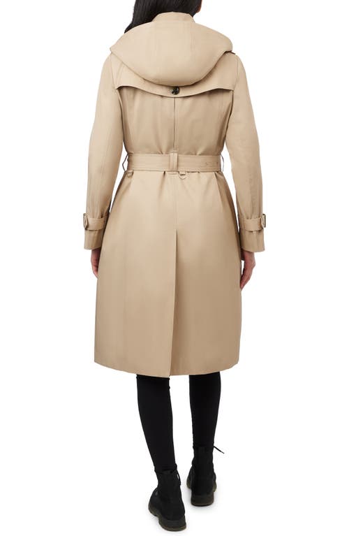 London Fog Water Resistant Belted Trench Coat With Removable Liner In Stone