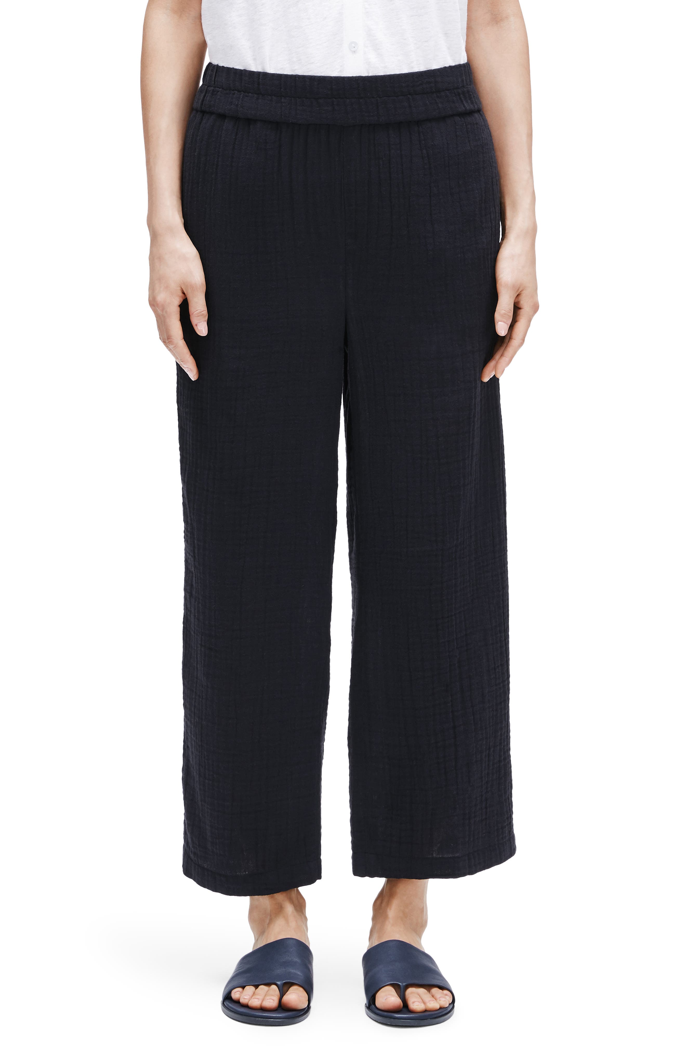 gauze crop pants
