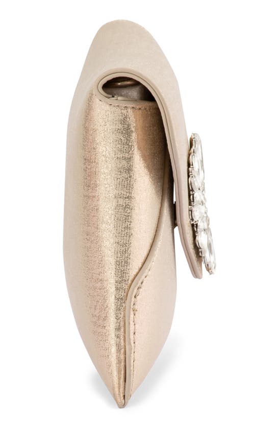 Shop Olga Berg Antonia Envelope Clutch In Champagne