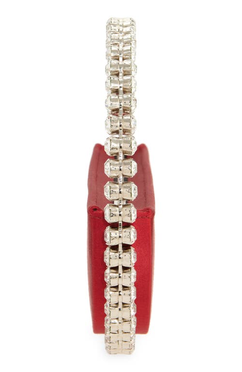 L'alingi Eternity Embellished Satin Clutch In Brick