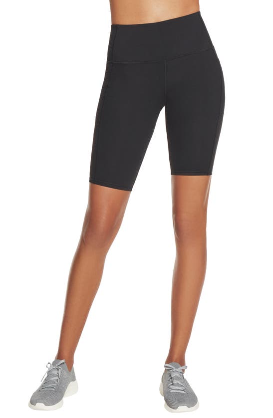Skechers Goflex Side Pocket Bike Shorts In Black