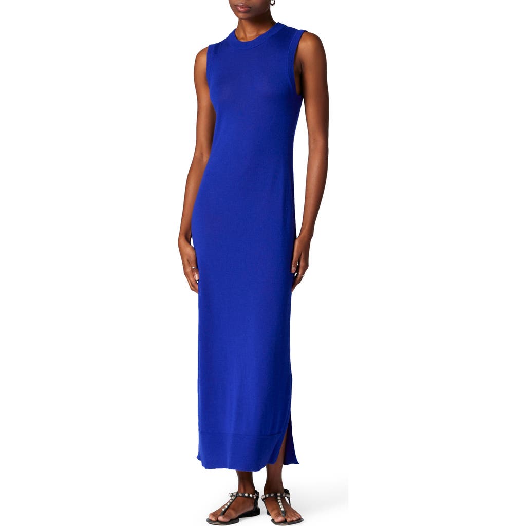 Shop Equipment Rachida Sleeveless Knit Cashmere Dress In Surrealist Blue