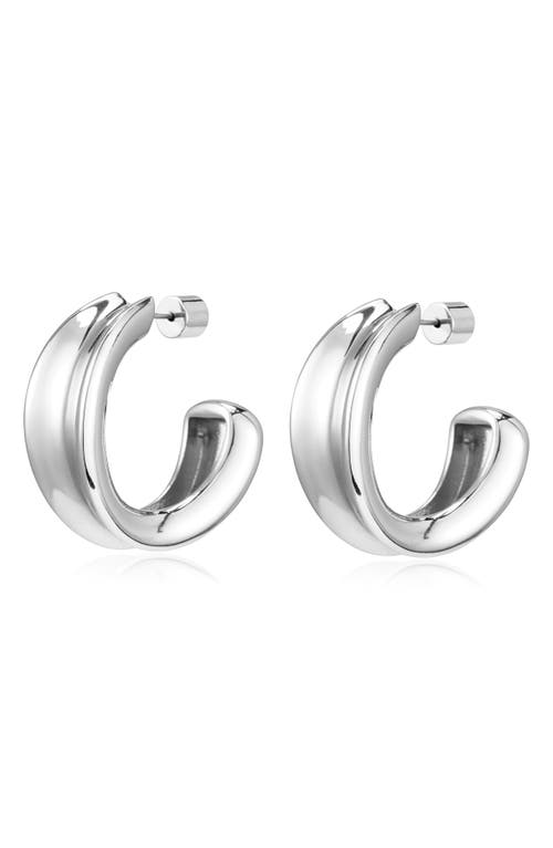Doune Hoop Earrings in Silver