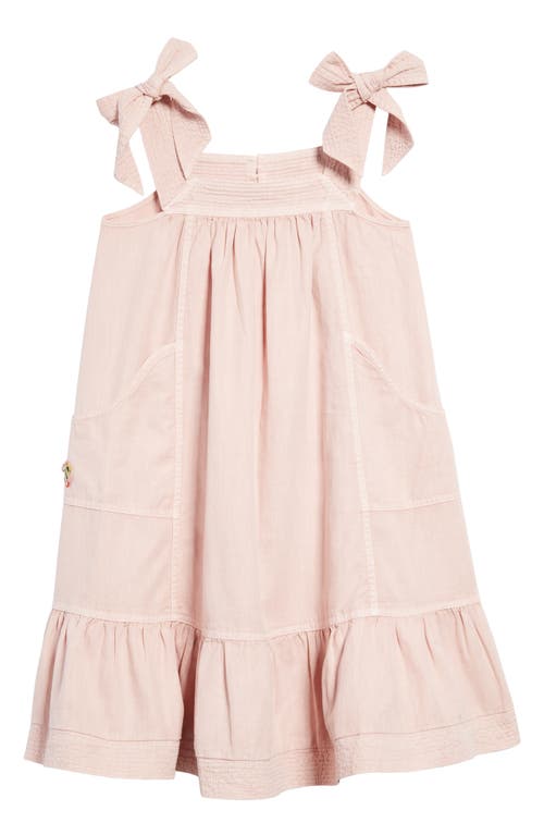 Zimmermann Kids' Clover Tie Strap Cotton & Linen Utility Dress in Dusted