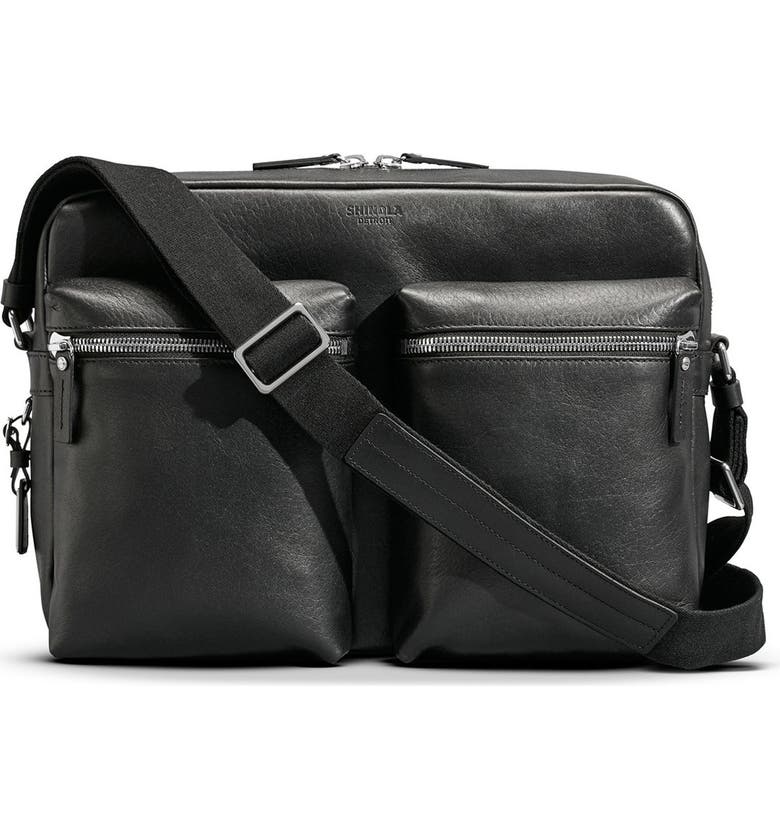 Shinola Zip Top Leather Messenger Bag Nordstrom