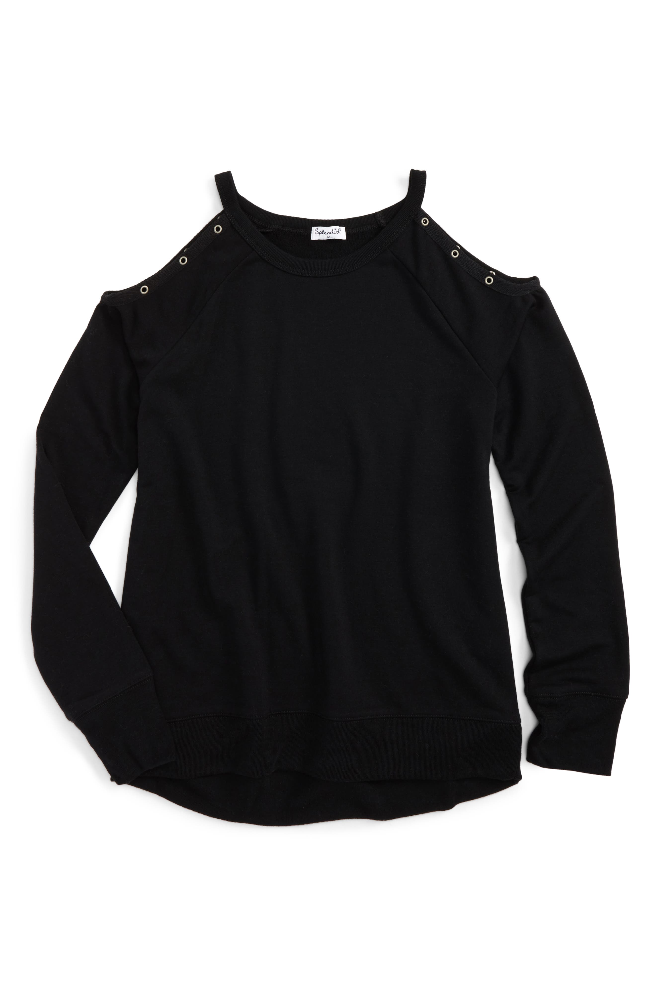 splendid cold shoulder sweatshirt