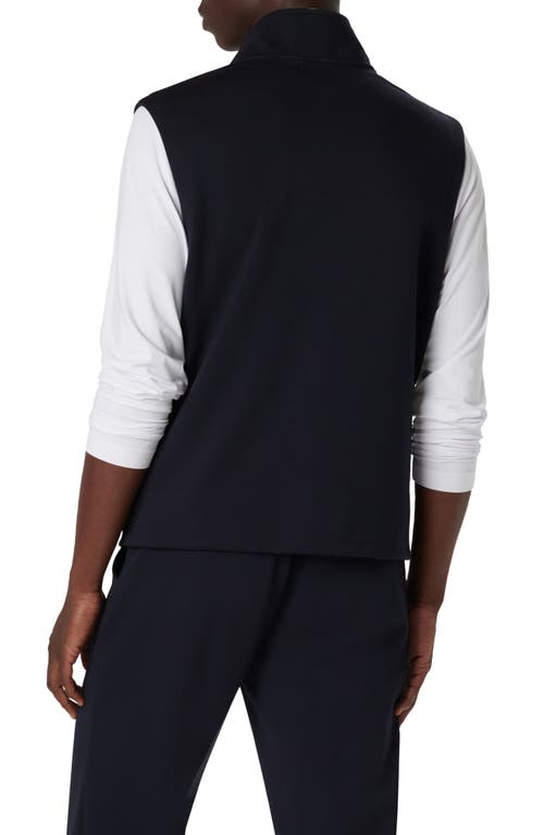 Shop Bugatchi Knit Zip-up Vest In Navy