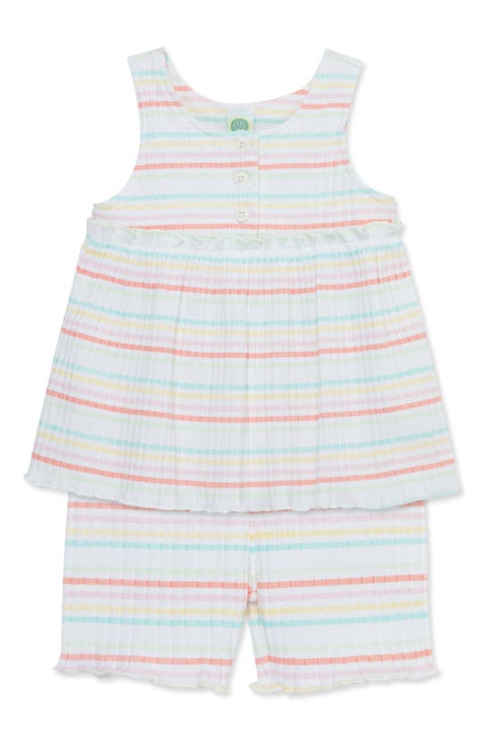 Shop Little Me Stripe Knit Tank & Shorts Set In Multi Stripe
