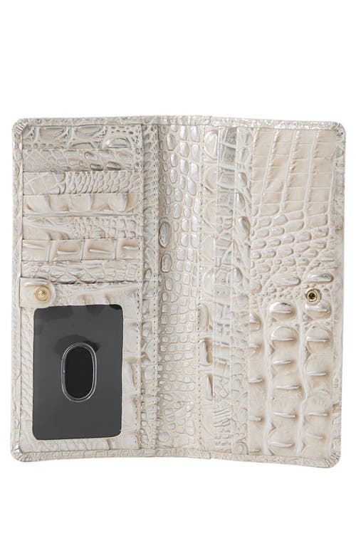 Shop Brahmin Ady Embossed Leather Continental Wallet In Ivory Dream