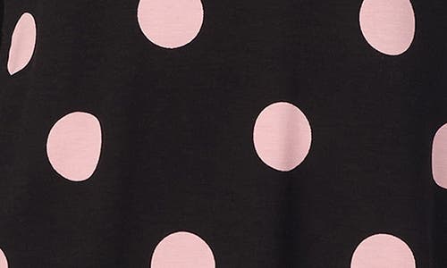 Shop Kate Spade New York Long Sleeve Pajamas In Black Script Dot