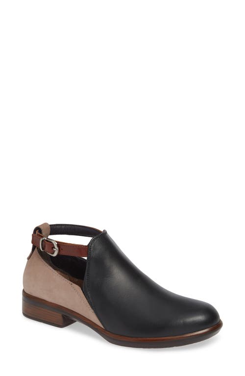Naot Kamsin Colourblock Bootie In Black/stone/coffee Leather